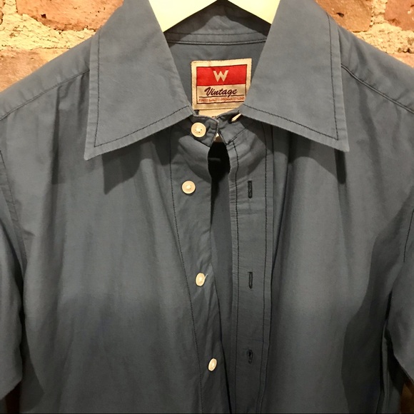 W Vintage blue ombré shirt. Size S. EUC - Picture 2 of 7